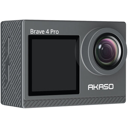 AKASO Brave 4 Pro | 4K30fps, 20MP, Dual Display, EIS, Waterproof 131ft, WiFi, 3 Batteries