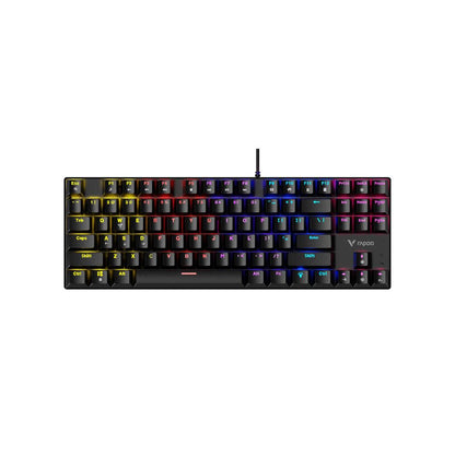 Rapoo GK500-87 Backlit Mechanical Gaming Keyboard | 87 Keys | 80% Compact Layout | 26-Key Anti-Ghosting | PBT Keycaps | Adjustable Backlighting | Black