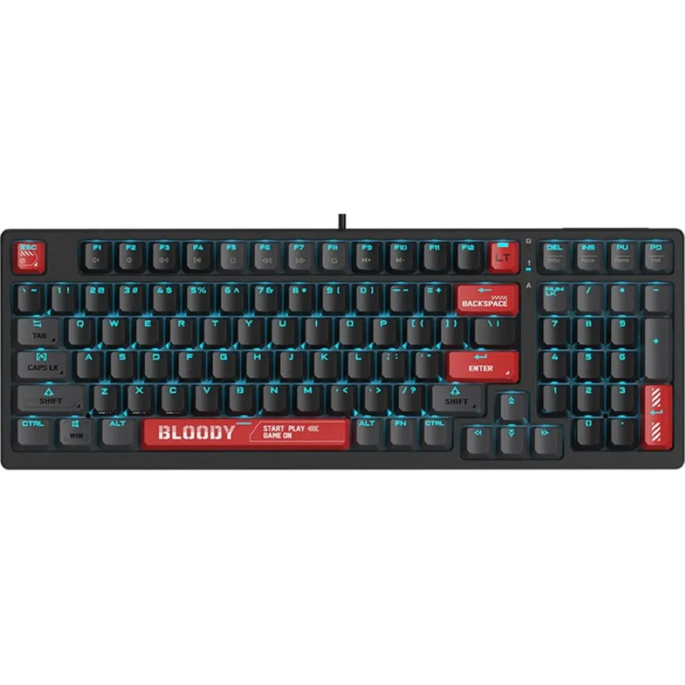 Bloody Alpha AT98 Optical Switch Mechanical Keyboard | Light Strike Optical Switch, RGB, USB, Bloody Red, US Layout