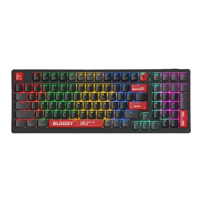 Bloody WS98 RGB Wireless Mechanical Keyboard | 98 Keys, BLMS Red Switch, Dual Mode (Wireless + USB), RGB, Bloody Red, US Layout