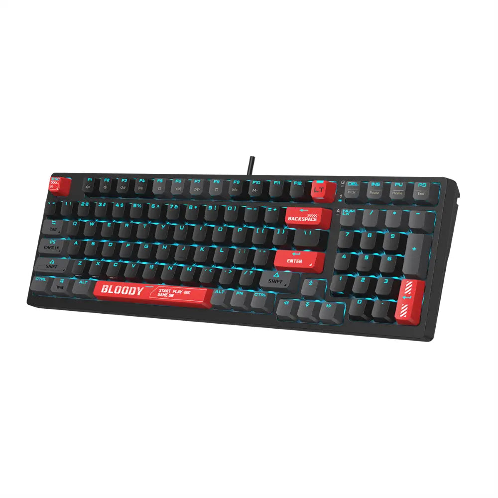 Bloody Alpha AT98 Optical Switch Mechanical Keyboard | Light Strike Optical Switch, RGB, USB, Bloody Red, US Layout