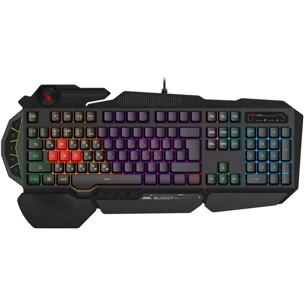 A4TECH B310N Bloody Neon Illuminated Gaming Keyboard | USB, Backlit, Full Size, Black, US Layout