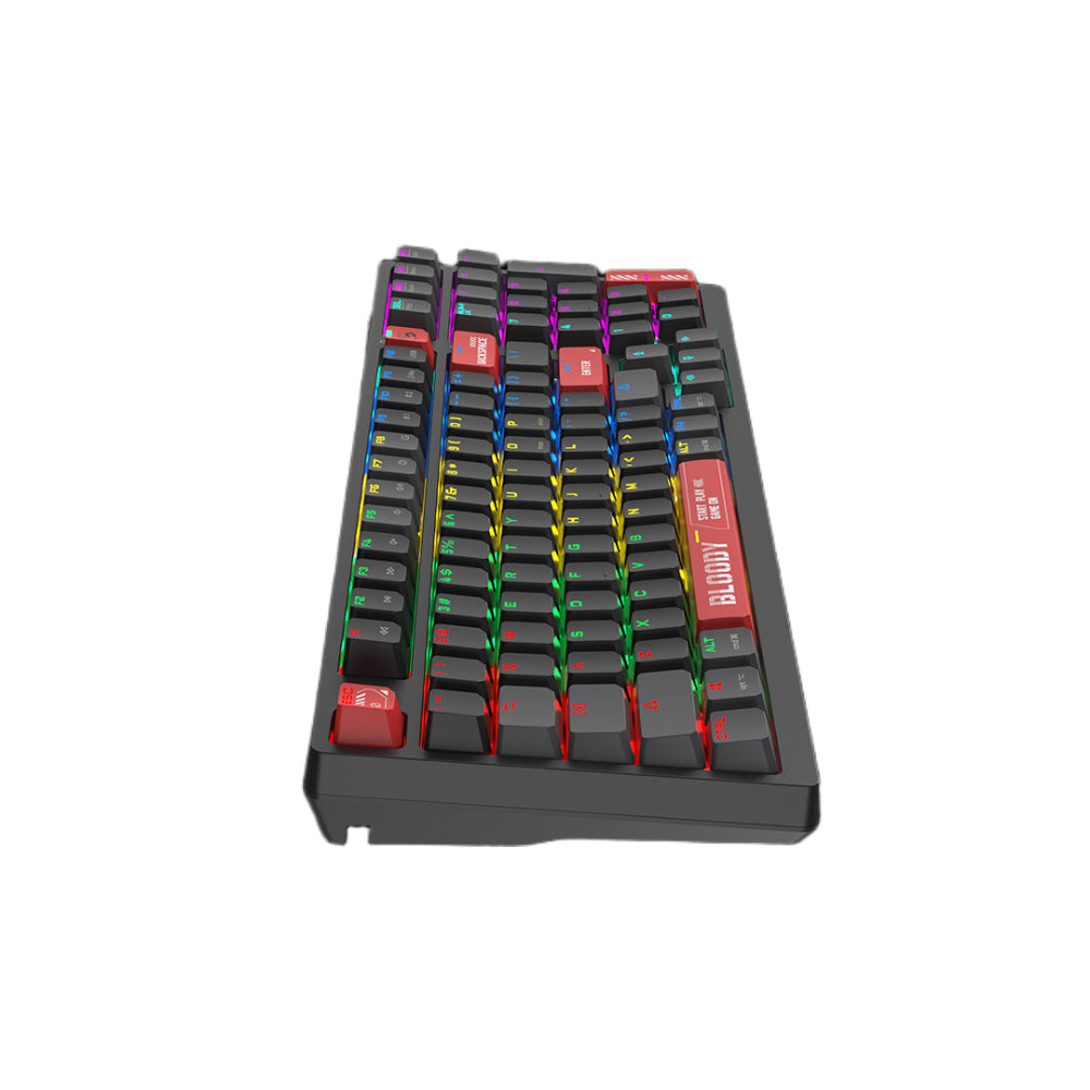 Bloody WS98 RGB Wireless Mechanical Keyboard | 98 Keys, BLMS Red Switch, Dual Mode (Wireless + USB), RGB, Bloody Red, US Layout