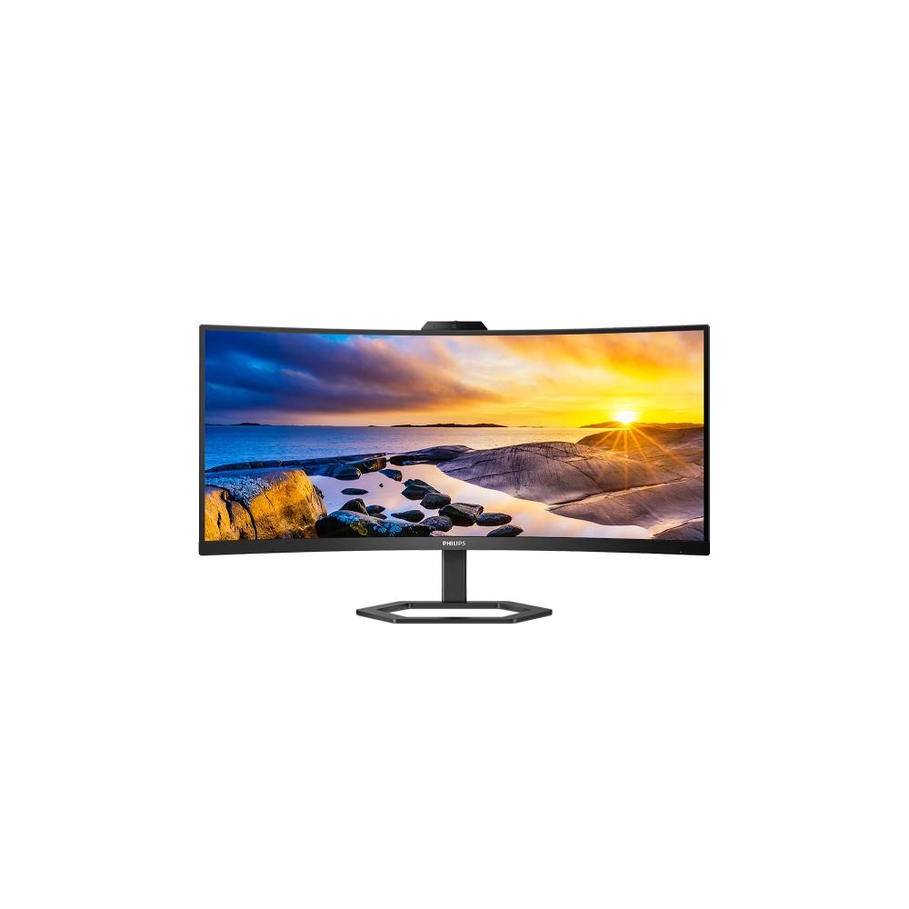 Philips 34E1C5600HE | 34" WQHD UltraWide Curved VA LCD Monitor with USB-C, 100Hz, 1ms MPRT, Built-in Webcam & Speakers