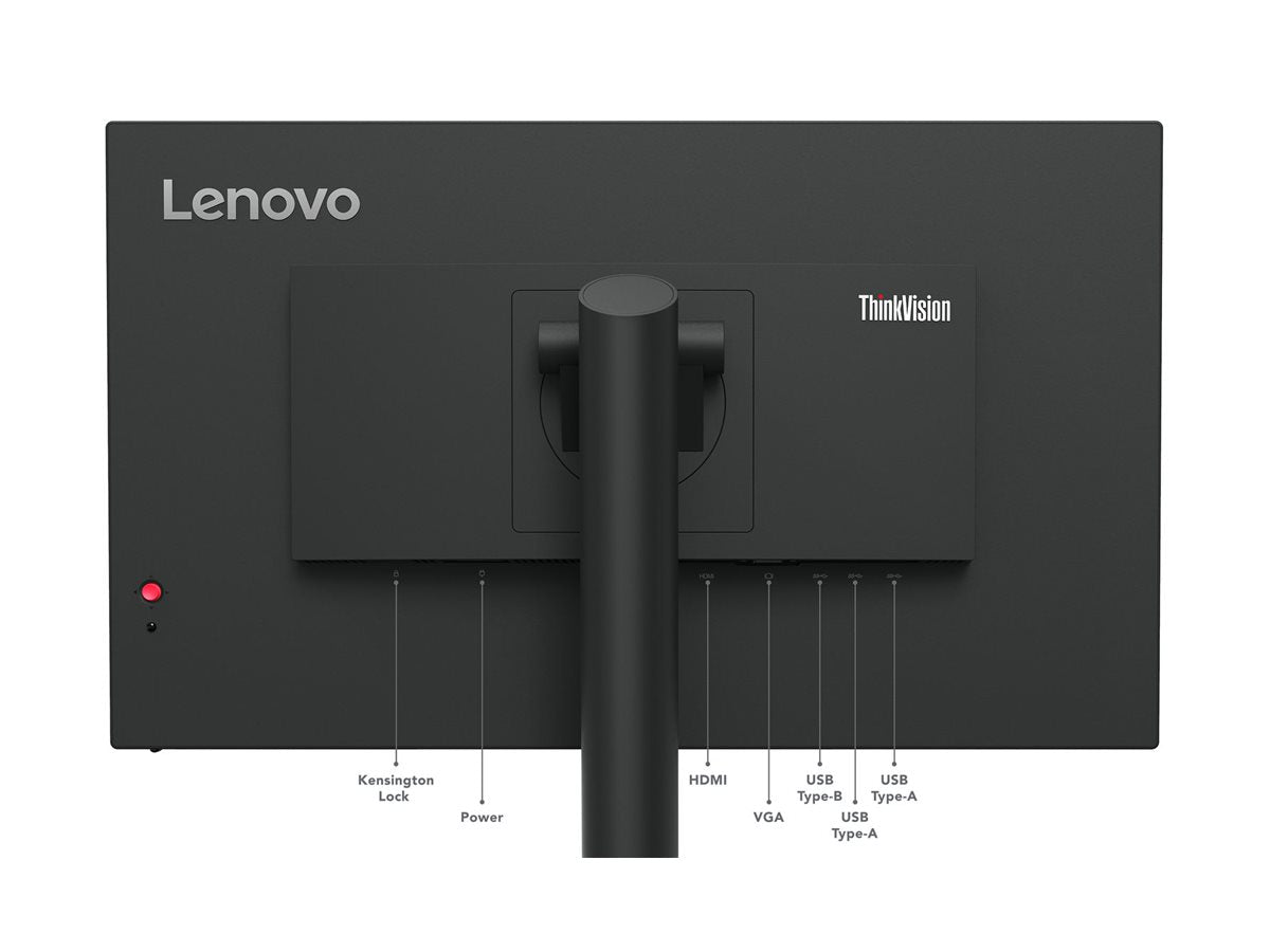 Lenovo ThinkVision T24i-30 24" LED Monitor | FHD 1920x1080 | IPS | Anti-Glare | HDMI, DP, VGA | Height Adjustable | USB Hub | 3Y