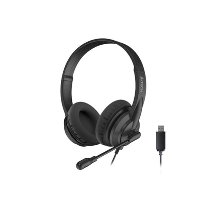 A4Tech HU-10 | USB Wired Stereo Headset, Noise-Canceling Mic, Lightweight Design