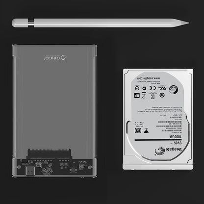 ORICO 2139U3-CR | 2.5 Inch Crystal Transparent USB 3.0 Hard Drive Enclosure | Up to 5Gbps