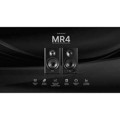 Edifier MR4 Powered Studio Monitor Speakers | 42W RMS | 4" Woofer | 1" Silk Tweeter | TRS/RCA/AUX