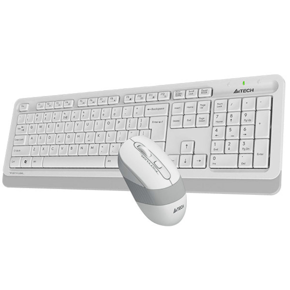 A4Tech FG1010S Fstyler | 2.4G Wireless Keyboard & Mouse Combo, Silent Click, Compact Design