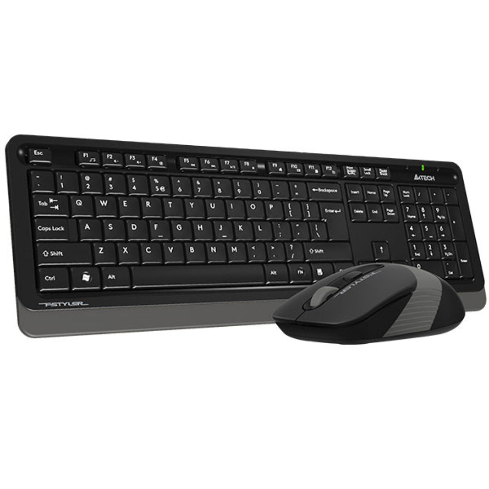 A4Tech FG1010S Fstyler | 2.4G Wireless Keyboard & Mouse Combo, Silent Click, Compact Design