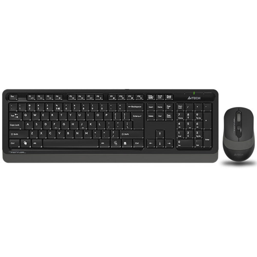 A4Tech FG1010S Fstyler | 2.4G Wireless Keyboard & Mouse Combo, Silent Click, Compact Design