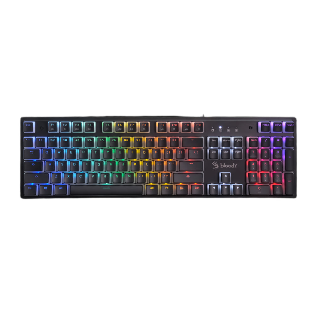 Bloody S520N Mechanical Gaming Keyboard | BLMS Red Switch, Hot-Swappable, Neon Backlit, USB, US Layout