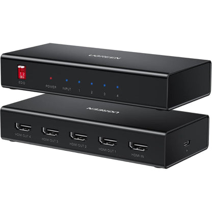 UGREEN 90806 HDMI Splitter | 1 In 4 Out, 4K@60Hz, HDMI 2.0, 18Gbps, HDCP 2.2