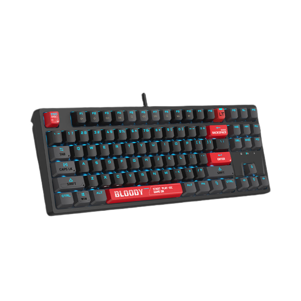 Bloody AT87 Alpha Optical Mechanical Keyboard | TKL 87 Keys, Light Strike Optical Switch, RGB, USB, Bloody Red, US Layout