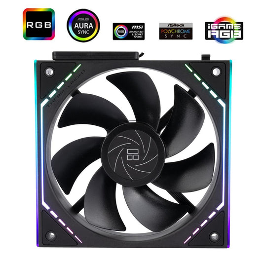 Thermalright TL-M12QR X3 120mm ARGB Fan Black & White | 3-Pack | 1500RPM PWM | 47.6 CFM | 1.31mm H₂O | 5V ARGB | S-FDB