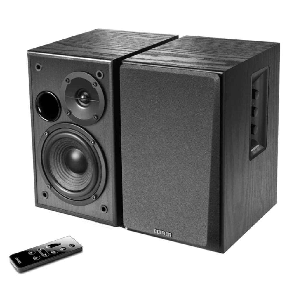 Edifier R1580MB Active 2.0 Bookshelf Speakers | 42W RMS | Bluetooth | Dual Mic Input | MDF Wooden Cabinet