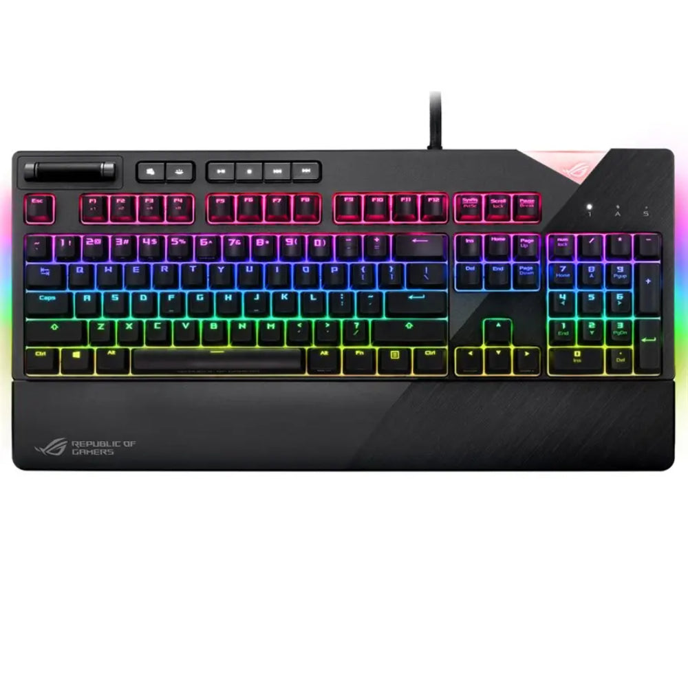 ASUS XA01 ROG Strix Flare RGB Gaming Keyboard | Cherry MX Mechanical Switches | Customizable Badge | Aura Sync RGB