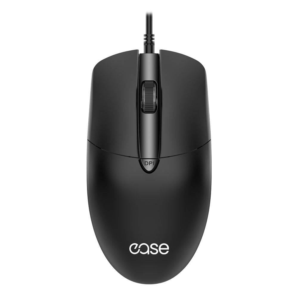 EASE EM140 | Wired Optical Mouse | Silent Clicks | Adjustable DPI | Ambidextrous | Plug & Play