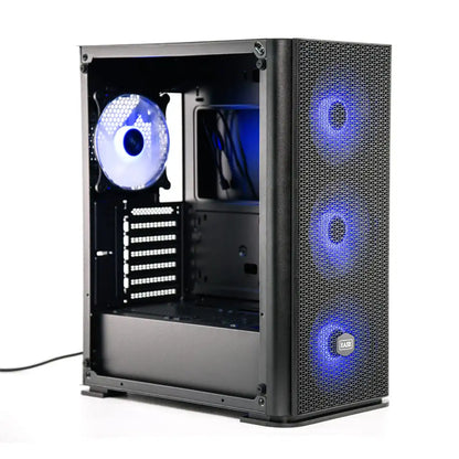 EASE EC144B Tempered Glass Gaming Case | Spacious Design with Superior Airflow