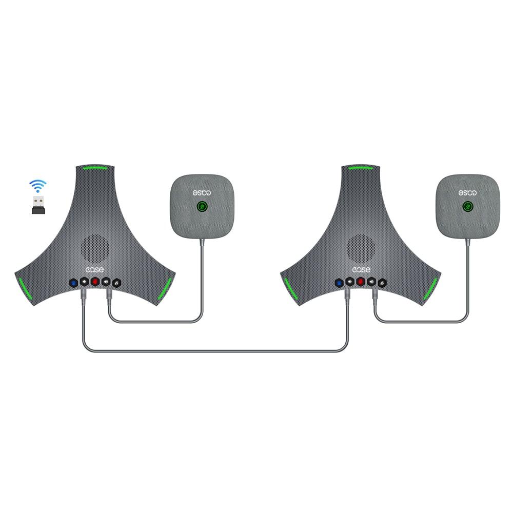 EASE EM25C Conference Speakerphone | 360° Voice Pickup | Wireless & USB Connectivity | Hi-Fi Audio | Daisy Chain Support