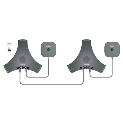 EASE EM25C Conference Speakerphone | 360° Voice Pickup | Wireless & USB Connectivity | Hi-Fi Audio | Daisy Chain Support