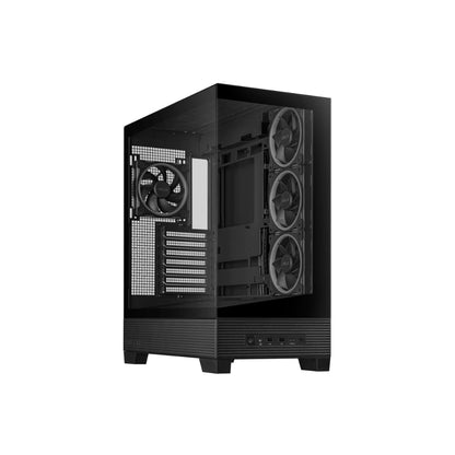 ASUS A31 Plus TG ARGB | Black ATX PC Case | Pre-Installed ARGB Fans | Tempered Glass Front Panel