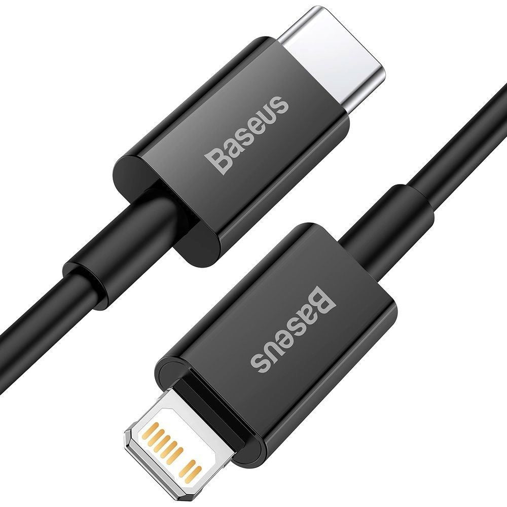 Baseus Superior Series | USB-C to Lightning Cable | 20W PD Fast Charging | 480Mbps Data | Flexible TPE | Reinforced Connectors | 2 Meter | Black | For iPhone, iPad, AirPods