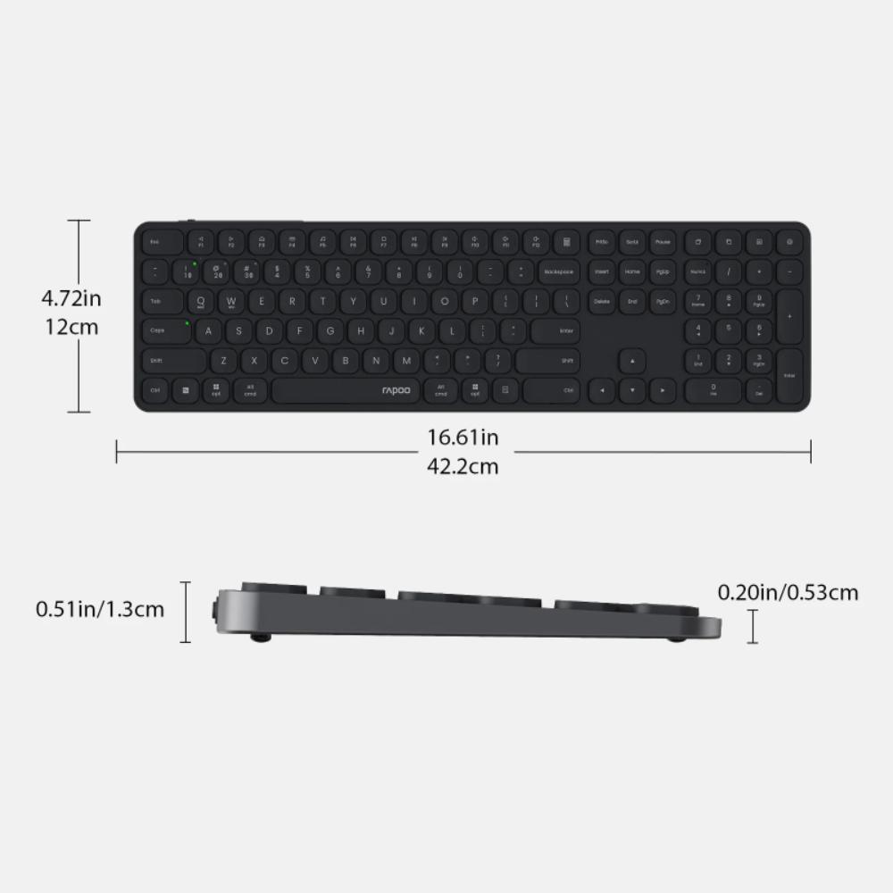 Rapoo E9550L Blade-Series Wireless Keyboard | Multi-Device | 110 Keys | Scissor Switch |
