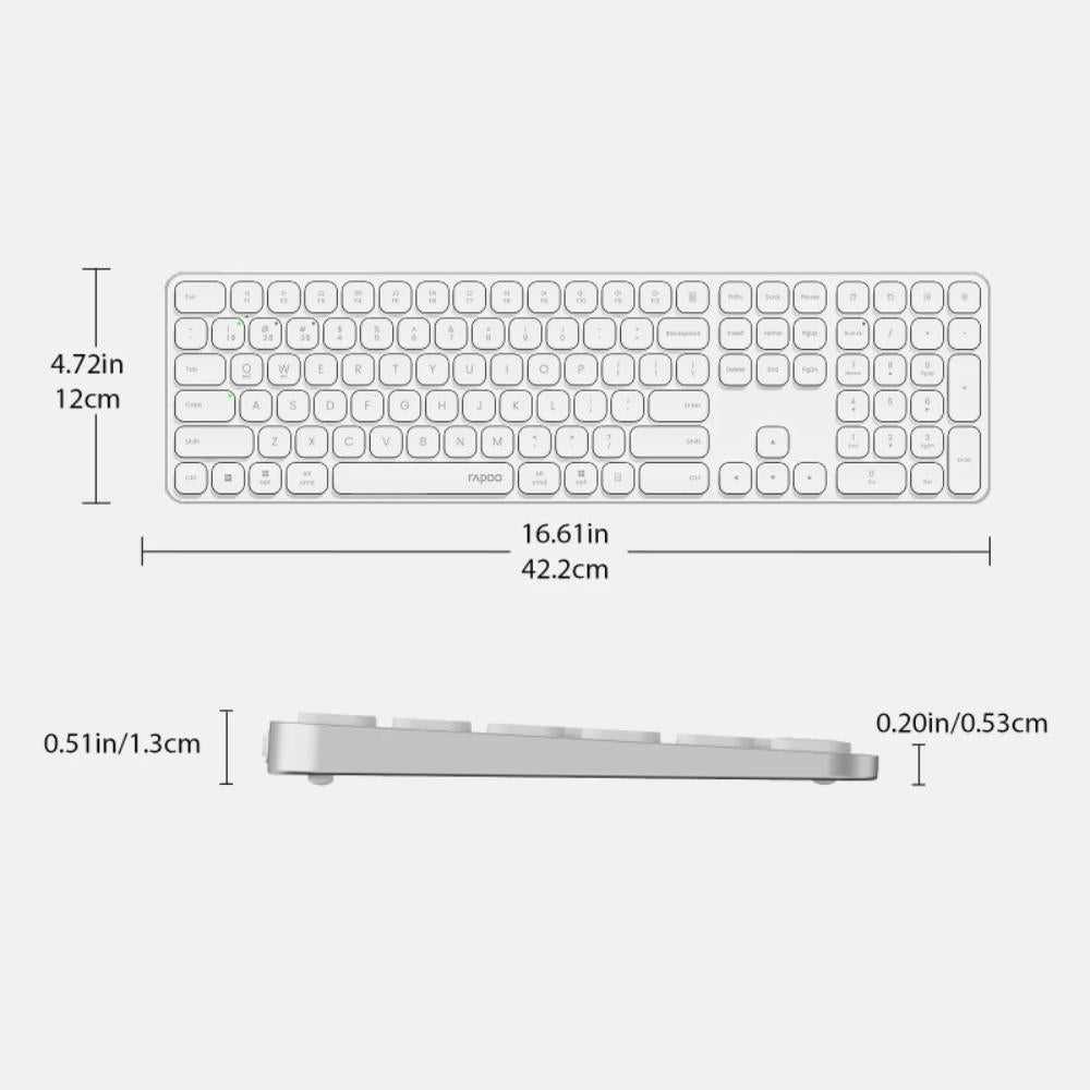 Rapoo E9550L Blade-Series Wireless Keyboard | Multi-Device | 110 Keys | Scissor Switch |