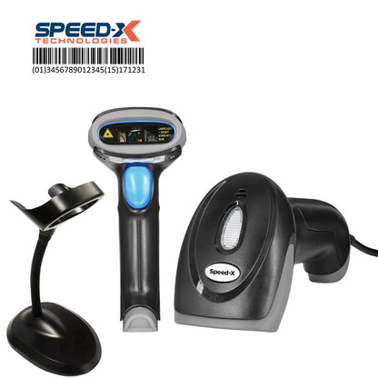 Speed-X 8400 | 1D Laser Handheld Barcode Scanner | USB Plug-and-Play | High-Speed 100 Scans/sec | Lightweight & Durable Design