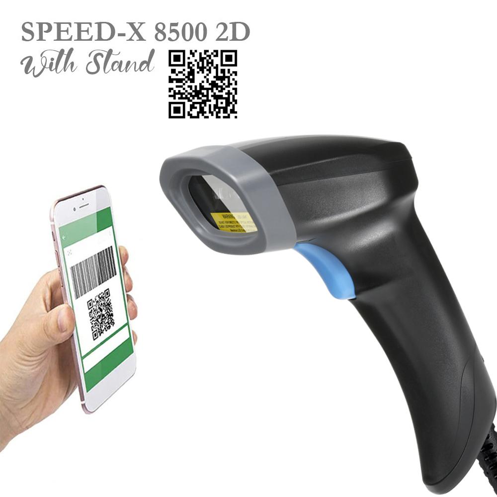 Speed-X 8500 | 2D Wired CMOS Handheld Barcode Scanner | USB Plug-and-Play | Fast & Accurate 1D/2D Decoding | Durable Lightweight Design