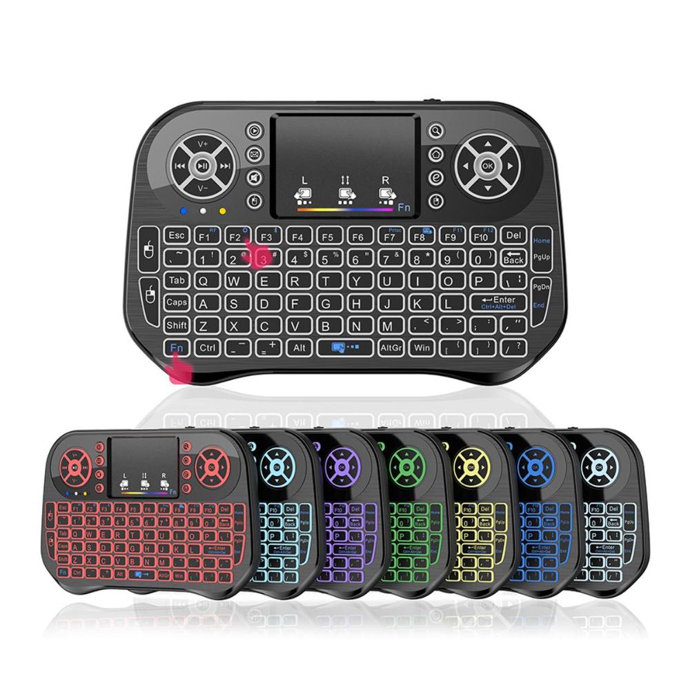 Speed-X I10 Mini Wireless+bluetooth Touchpad 7 Color Backlit Light 2.4ghz