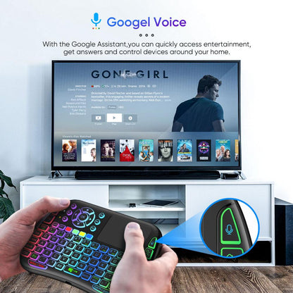 M9 Bluetooth Mini Wireless Keyboard 7 Backlit 2.4G Air Mouse Remote Touchpad