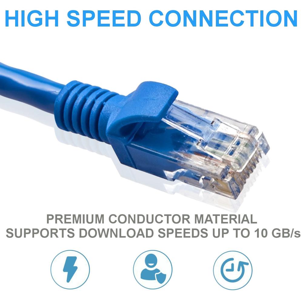CAT6 UTP Ethernet LAN Cable | High-Speed RJ45 Network Patch Cable | Gigabit 1000Mbps | Up to 550MHz Bandwidth