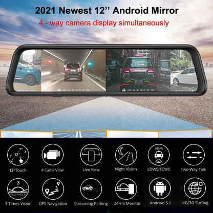 L830 Car DVR Mirror Dual Camera | 4.3" Display | Front & Rear 1080P Recording | Parking Monitor