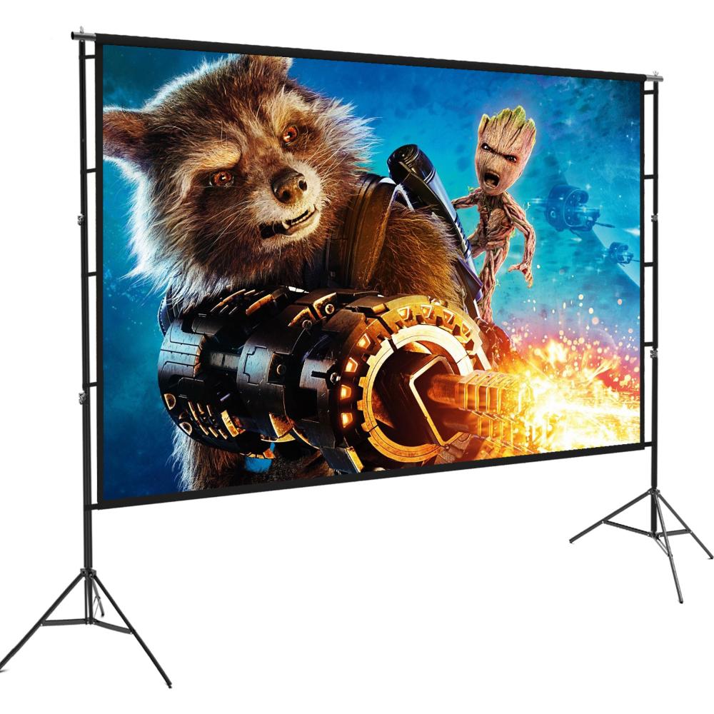 Speed-X Projector Screen 150-Inch | Tripod Portable Double Stand | 8×10 Feet | 4:3 Aspect Ratio