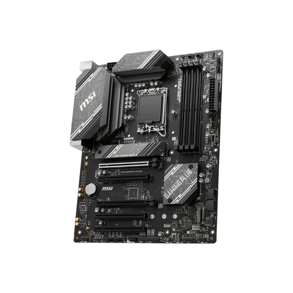 MSI B760 GAMING PLUS WIFI Motherboard with Intel B760 Chipset, LGA 1851 Socket, DDR5 Support, PCIe 5.0, Thunderbolt 4, Wi-Fi 7, and Bluetooth 5.4