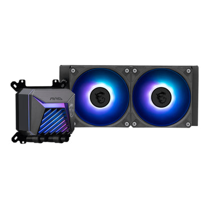 MSI MAG CORELIQUID A15 240 | 240mm AIO Liquid CPU Cooler | Dual 120mm ARGB Fans | LGA1700/AM5 Ready | Split-Flow Cold Plate | Rotatable Blockhead | Premium Tubing | For Intel &amp; AMD Performance Builds