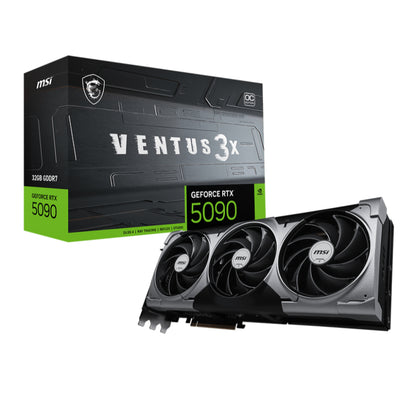 MSI GeForce RTX 5090 VENTUS 3X 32G OC Graphics Card | Blackwell Flagship with 32GB GDDR7, DLSS 4 & Triple-Fan Cooling