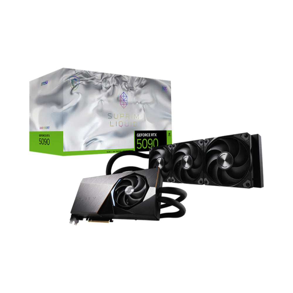 MSI GeForce RTX 5090 SUPRIM LIQUID 32G SOC Graphics Card | Blackwell Flagship with 32GB GDDR7, DLSS 4 & Closed-Loop Liquid Cooling