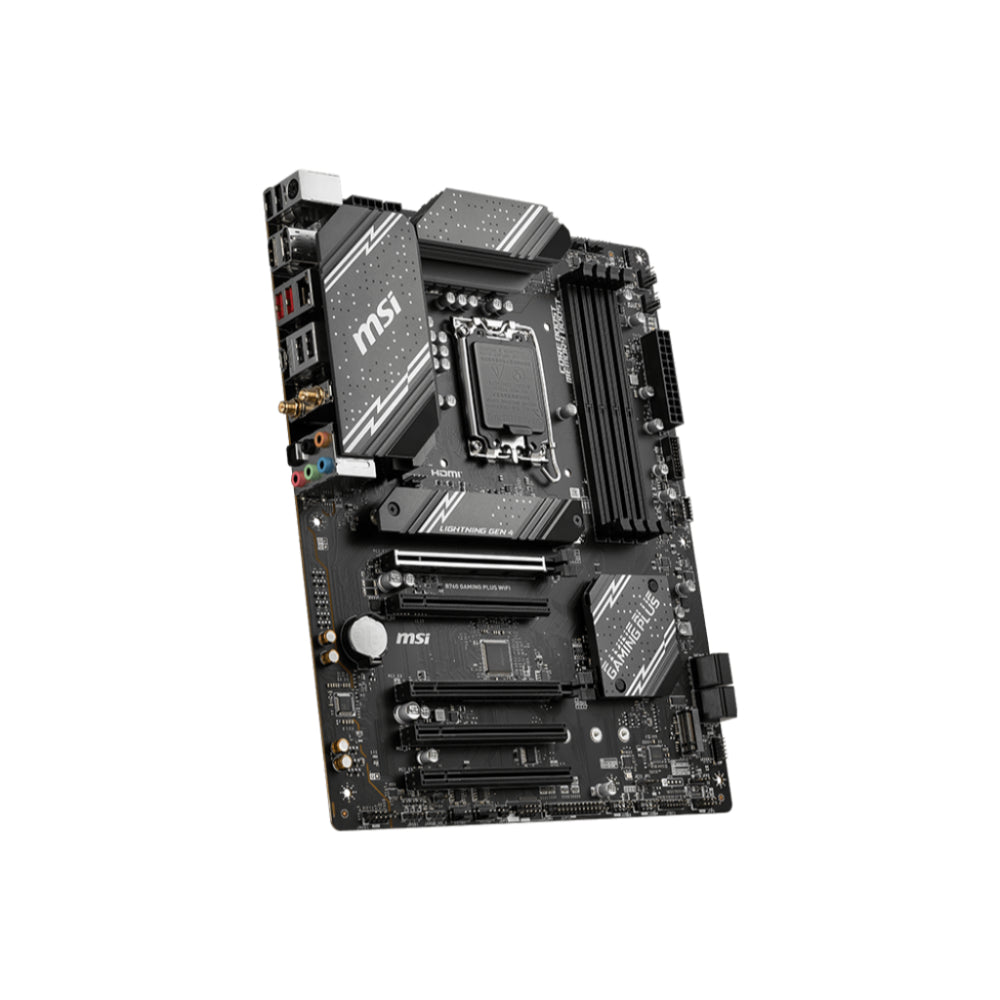 MSI B760 GAMING PLUS WIFI Motherboard with Intel B760 Chipset, LGA 1851 Socket, DDR5 Support, PCIe 5.0, Thunderbolt 4, Wi-Fi 7, and Bluetooth 5.4