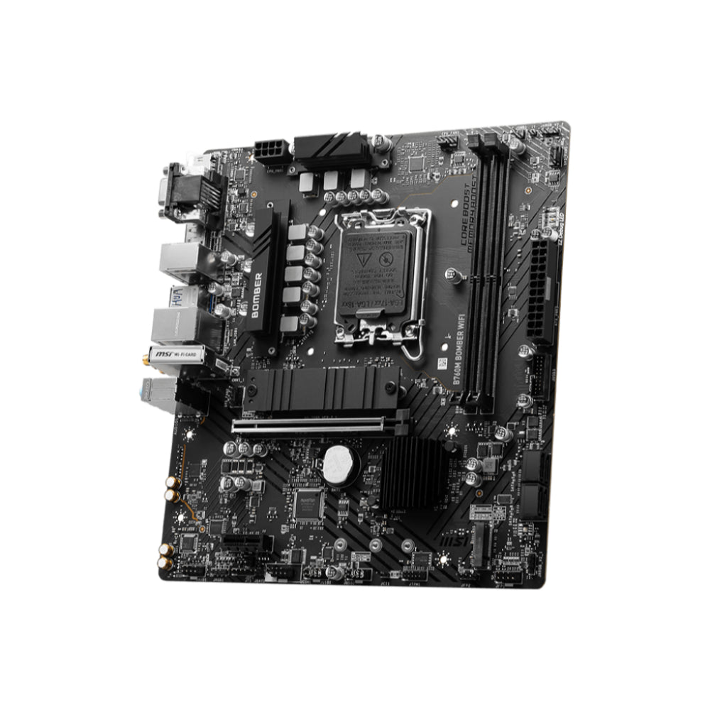 MSI B760M BOMBER WIFI Motherboard | Power, Speed & Wireless Convenience for Next-Gen Intel PCs