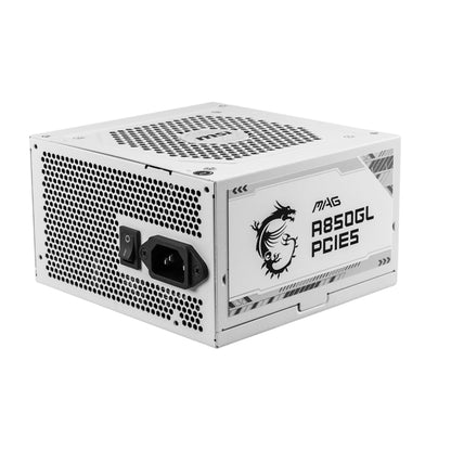 MSI MAG A850GL PCIE5 850W Power Supply | Black & White | ATX 3.1, PCIe 5.1, 80 PLUS Gold Certification, and Fully Modular Design