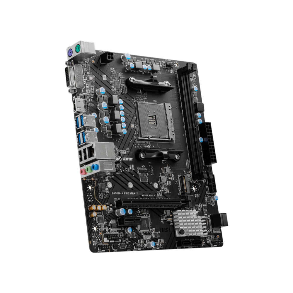 MSI B450M-A PRO MAX II Motherboard | AM4 Power and Performance in a Compact Form