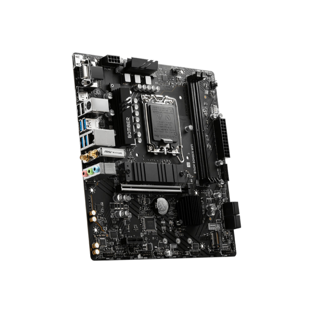 MSI B760M BOMBER WIFI Motherboard | Power, Speed & Wireless Convenience for Next-Gen Intel PCs