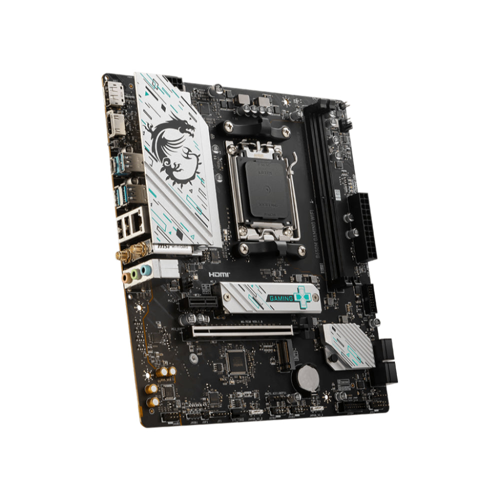 MSI B650M GAMING WIFI mATX Motherboard with AMD B650 Chipset, AM5 Socket, DDR5 Support, PCIe 4.0, Wi-Fi 6E, and Bluetooth 5.3