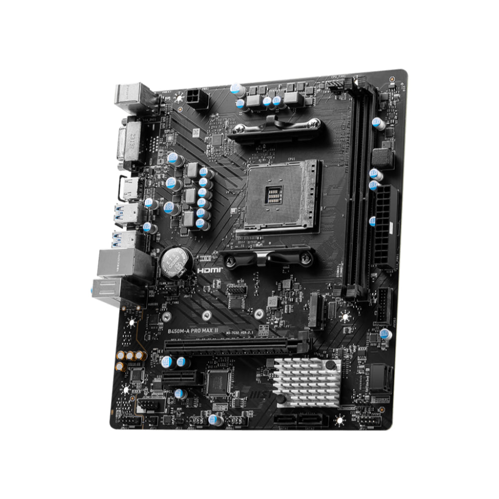 MSI B450M-A PRO MAX II Motherboard | AM4 Power and Performance in a Compact Form