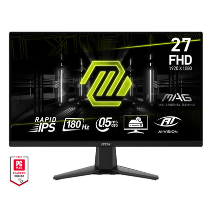 MSI MAG 275F | 27" FHD 180Hz Rapid IPS Gaming Monitor | 0.5ms, Adaptive-Sync, AI Vision