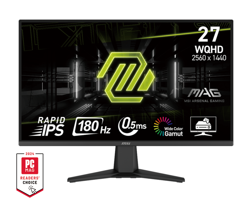 MSI MAG 275QF | 27″ 2K (2560×1440) WQHD 180Hz 0.5ms | Rapid IPS Gaming Monitor