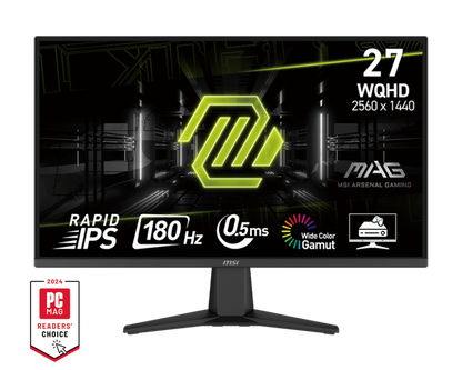 MSI MAG 275QF | 27″ 2K (2560×1440) WQHD 180Hz 0.5ms | Rapid IPS Gaming Monitor